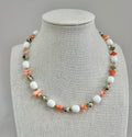 Coral & Dalmatian Handmade Necklace