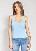 Halter Top Bamboo Γαλάζιο