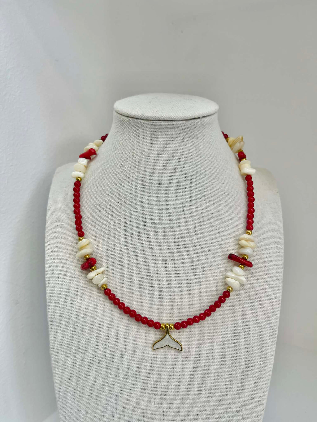 Red Mermaid Tail Necklace