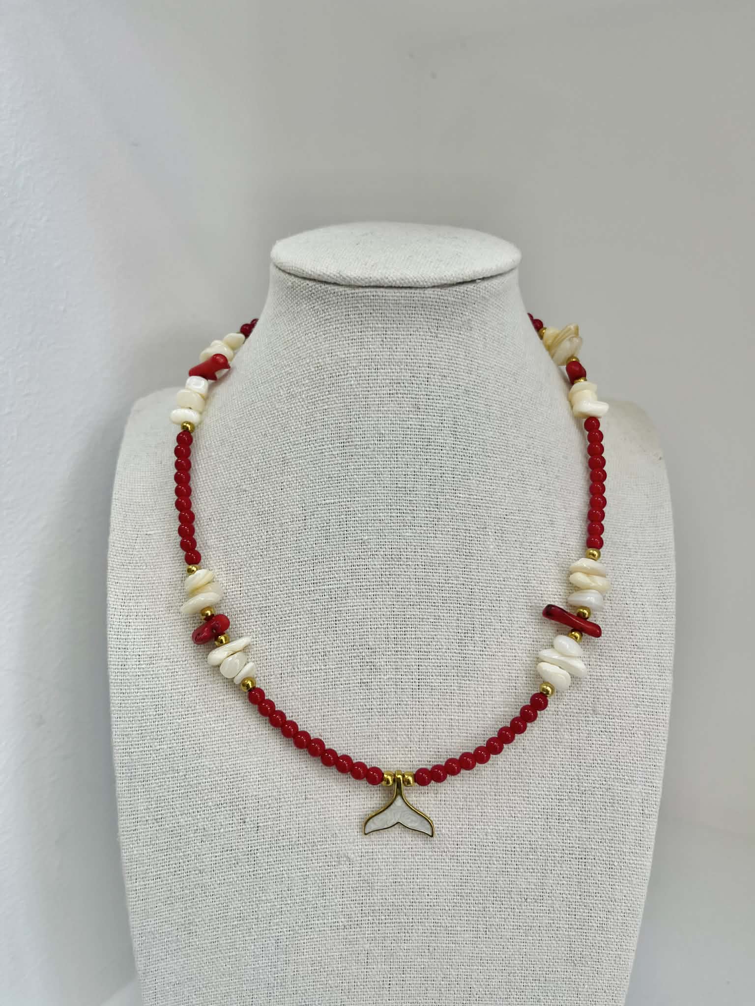 Red Mermaid Tail Necklace